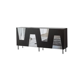 Hanah Home Venice Consola Negro y Fume